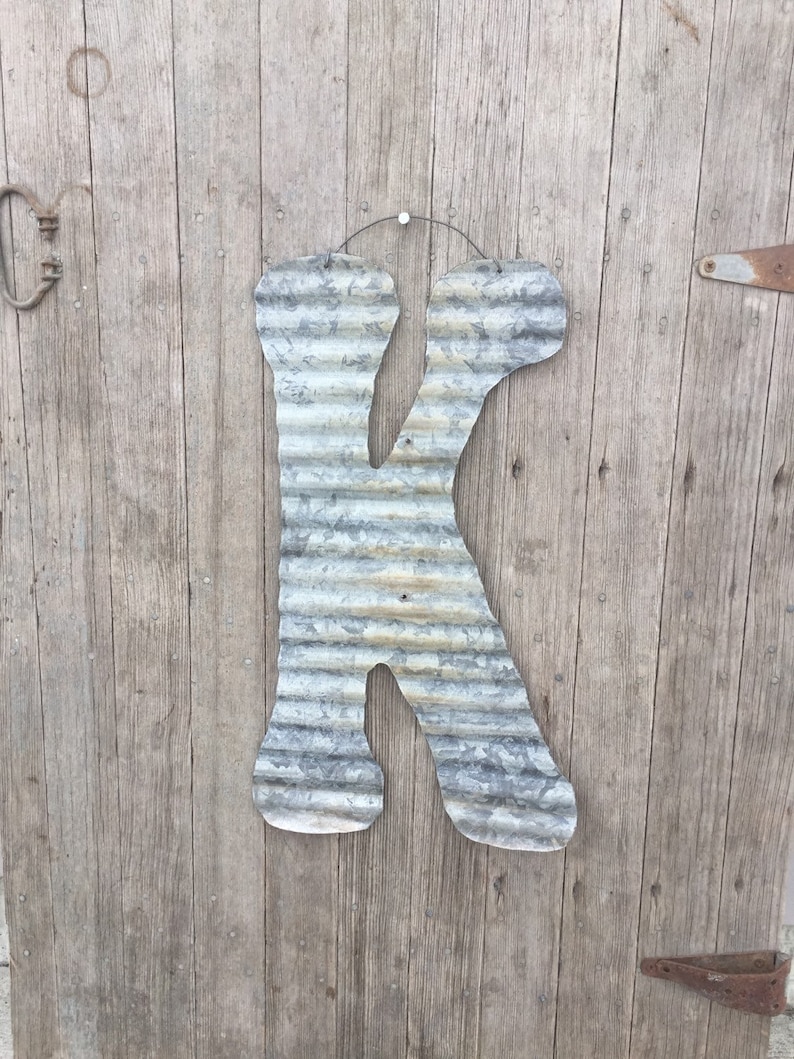 24 Inch Galvanized Tin Letters / 24 Tin Letters / Etsy