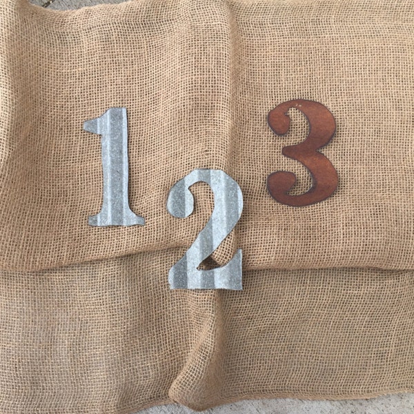 6 inch corrugated tin numbers / corrugated tin numbers / rusty tin numbers / numbers 0-9