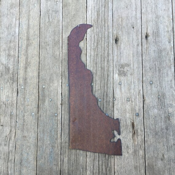 State of Delaware Delaware Wall Hanging Rustic Delaware Etsy