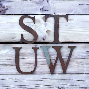 6 Inch Rusty Tin Letters / Tin Letters A-Z / Rustic Tin Letters / Metal ...