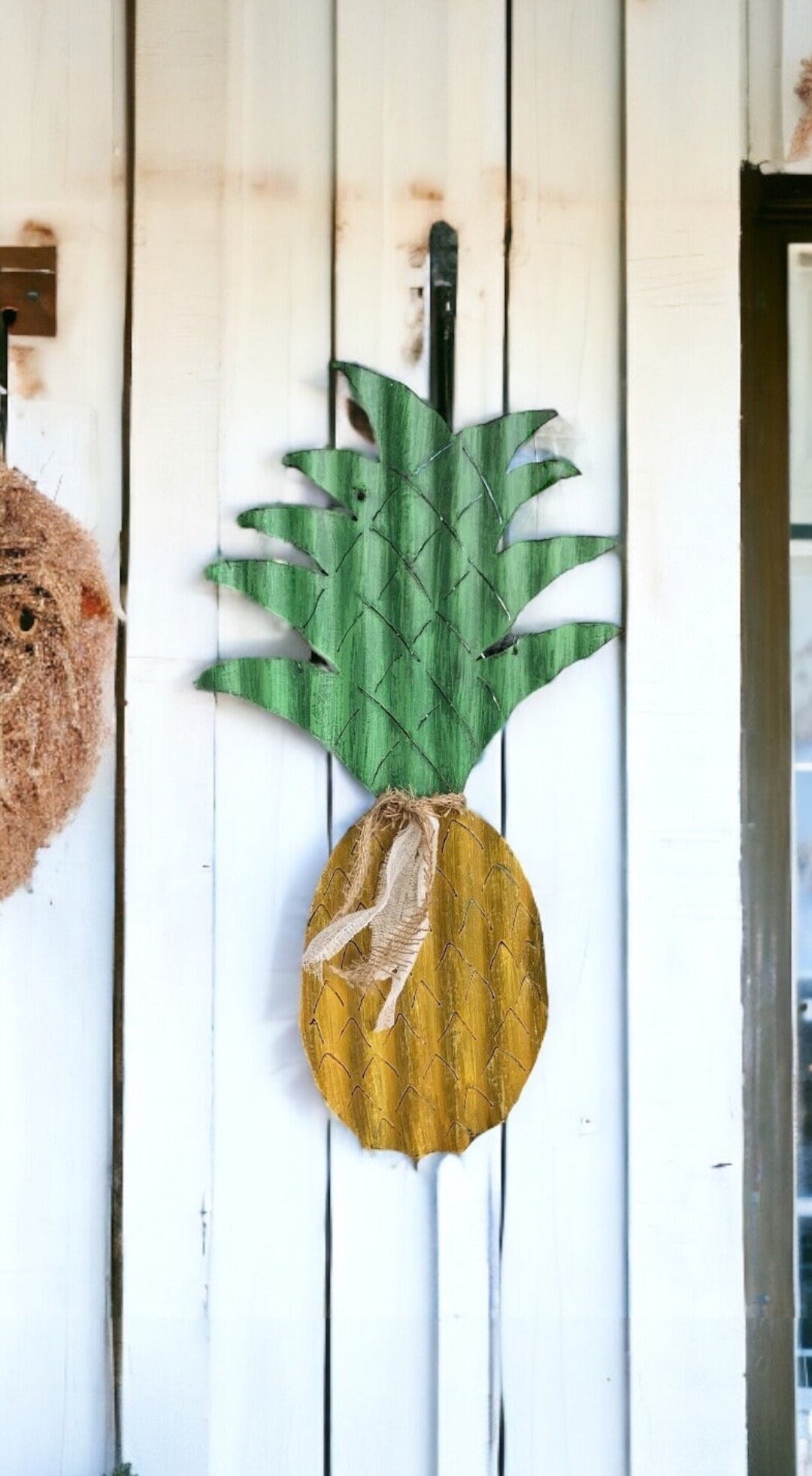 Corrugated Tin Pineapple / Rustic Tin Pineapple / Pineapple Wall Decor ...