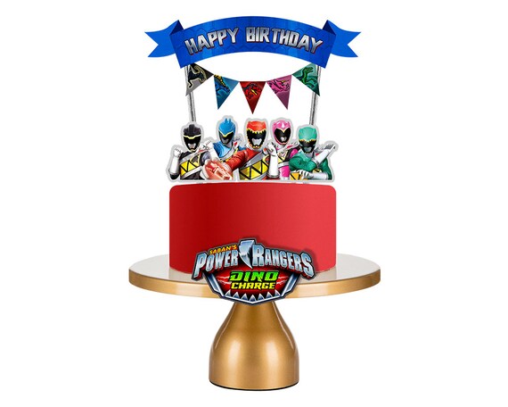 Power Rangers Cake Topper Power Rangers Dino Charge Cake Etsy