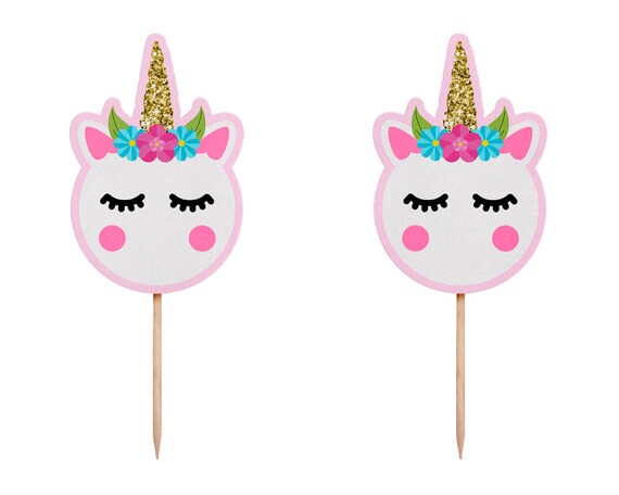 Unicorn Cupcake Toppersunicorn Party Decorationsunicorn Unicorn Cupcake Toppersunicorn Party
