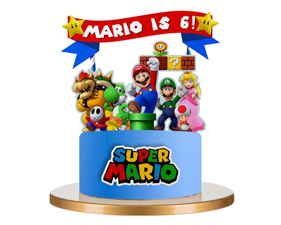 Mario Bros Cake Topper Mario Bros Cake Mario Bros Mario Etsy