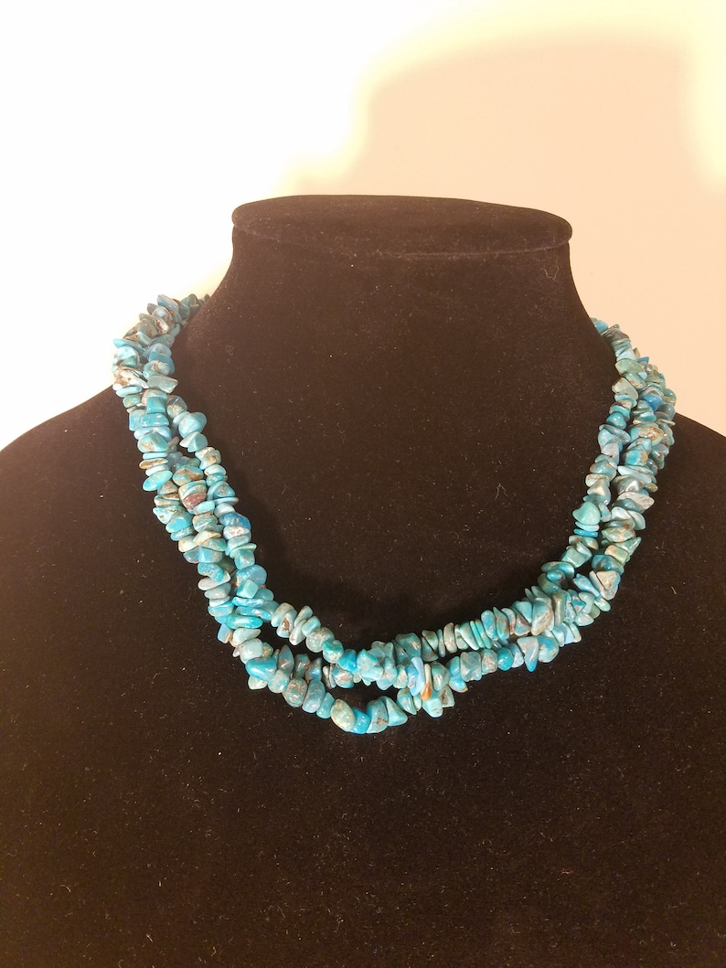 Natural Turquoise Beaded Necklace