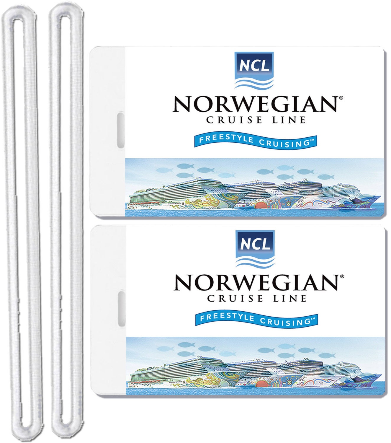2x Norwegian Cruise Line Luggage Tags Baggage Suitcase Travel Etsy