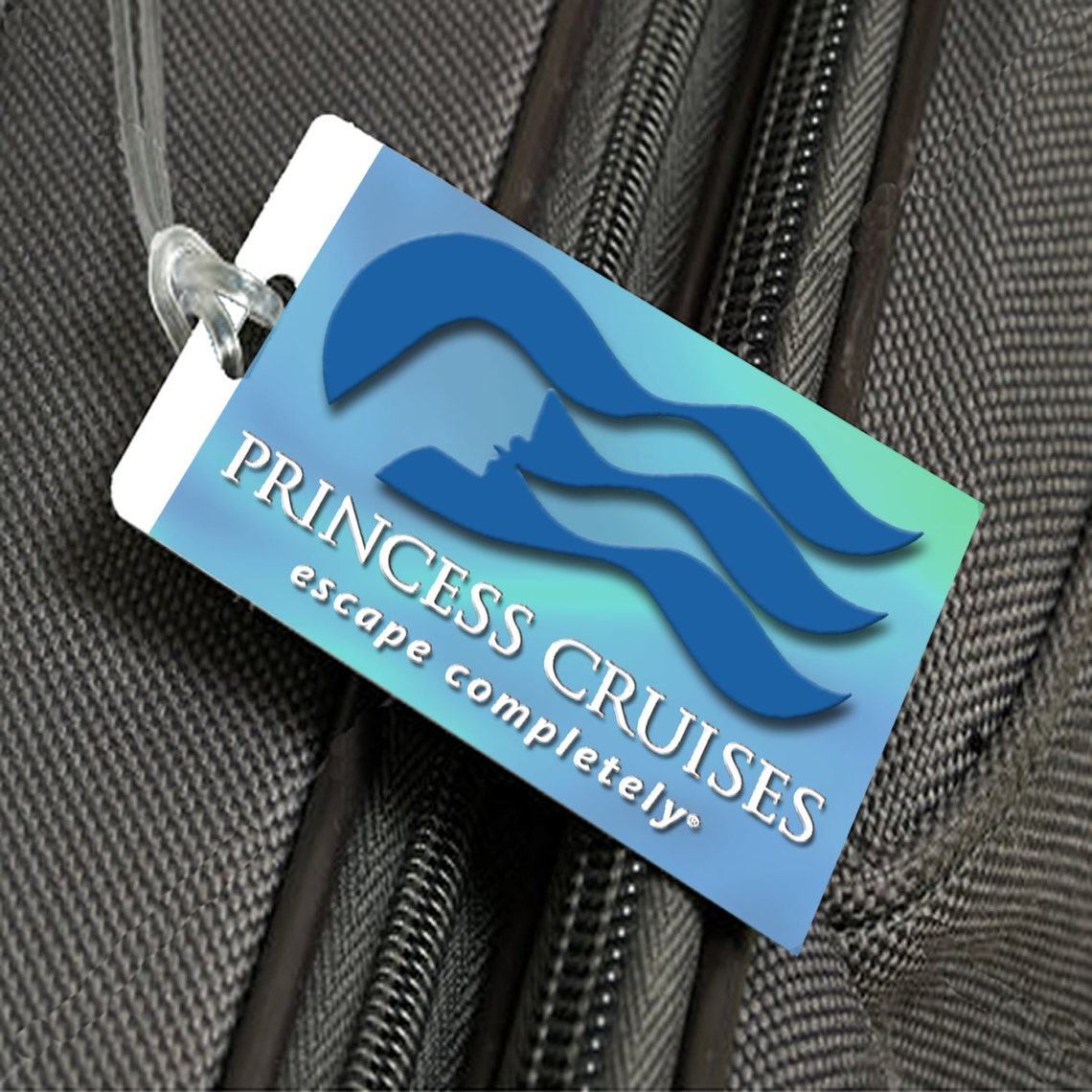 cruise luggage tags nearby
