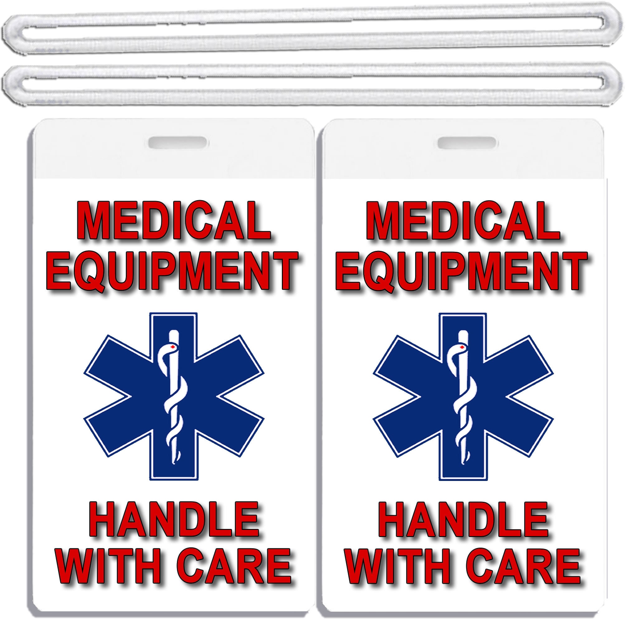 2x Medical Equipment Id Luggage Tags Handle With Care TSA Etsy