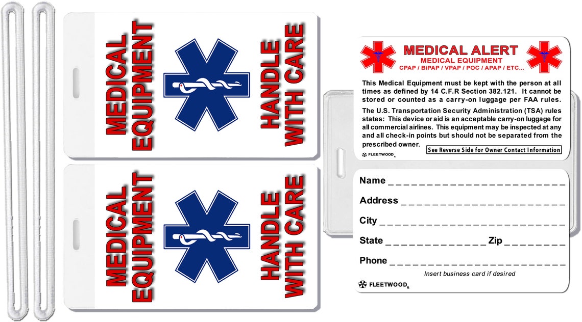 Free Printable Cpap Luggage Tag Template Printable Templates