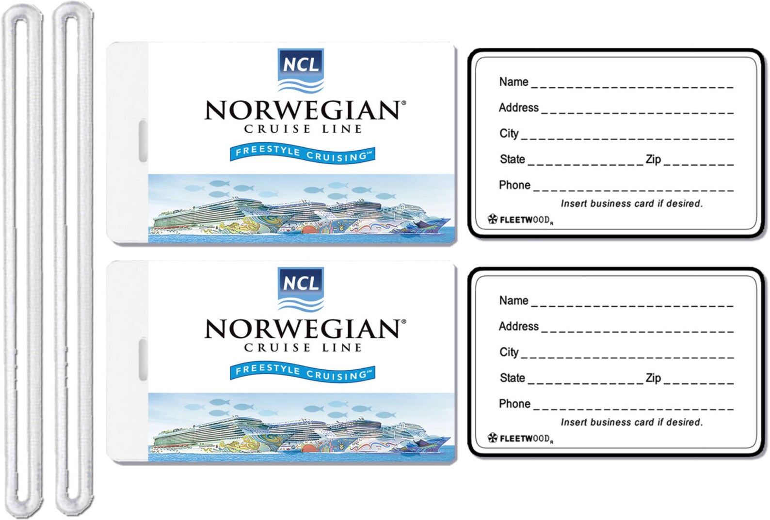 2x Norwegian Cruise Line Luggage Tags Baggage Suitcase Travel Etsy