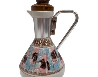 C. Miller Coffee Carafe Ceramic Pot Mid Century Modern 1957 Vintage Pink Blue