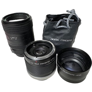 Quantaray 85-210mm F/3.8-4.7 Telephoto Lens Set With Auto 2X Converter & Bag