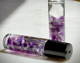 LUST Amethyst Stone Pheromone Oil w/ Real Amethyst Stones for Relaxation, Healing, Soothing the body, mind, and soul. Great for skin!