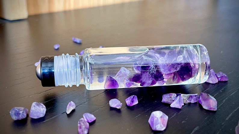 LUST Amethyst Stone Pheromone Oil w/ Real Amethyst Stones for Relaxation, Healing, Soothing the body, mind, and soul. Great for skin 画像 2