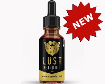 LUST Pheromone Beard Oil and Conditioner. Nourishes & Softens All Beard Types. Revitalize with our Pheromone Infused, Signature LUST Scent!