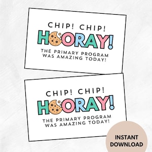 Etiquetas imprimibles de Chip Chip Hooray, Programa de la Primaria SUD, Descarga instantánea