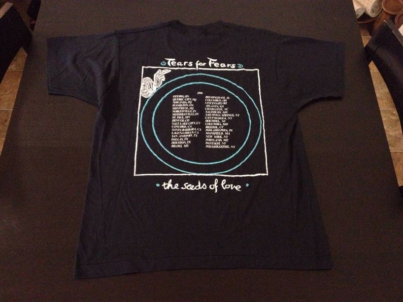 Vintage 1990 Tears For Fears Band Seeds Of Love tour tshirt Etsy