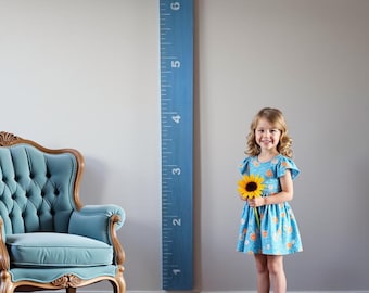 Handmade Wooden Growth Chart for Children | Handcrafted Wall-Mounted Measuring Ruler | Unique Baby Shower Gift & Sustainable Decor