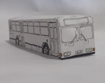 1989 Gillig Phantom 40 ft. paper bus model