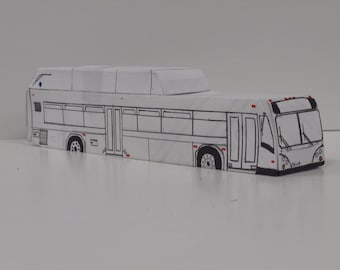 2021 Gillig BRT Transit Bus Paper Model