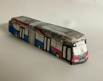 New Flyer Xcelcior XD60 Samtrans (San Mateo County Transit District). | paper bus model