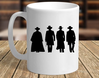 Tombstone Mug With Silhouette Of Wyatt Earp and Doc Holliday - Western Movie 11 oz