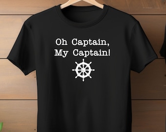 ¡Oh, Capitán! ¡Mi Capitán! Cita poética - Camiseta unisex
