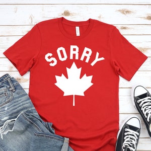 Przepraszam Zabawna Kanadyjska Koszulka T-shirt Maple Leaf Canada