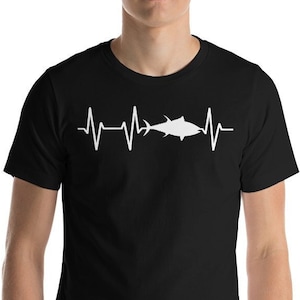 Tuna Pulse Unisex T-Shirt, Tuna, Fishing, Ocean Fishing, Tuna Shirt, Pulse, Pulse Shirt, Fishing Shirt, Gifts For Fishermen, Ahi Tuna