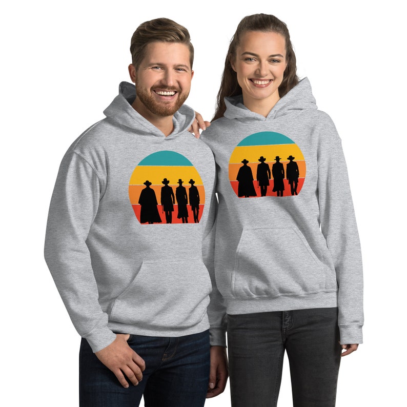 Tombstone Retro Sunset Silhouette Unisex Hoodie image 2