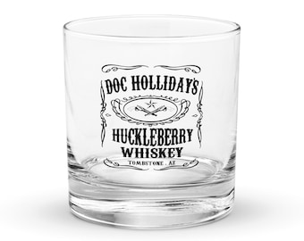Doc Holliday's Huckleberry Whiskey - Tombstone Whiskey Glass - 10.5 oz