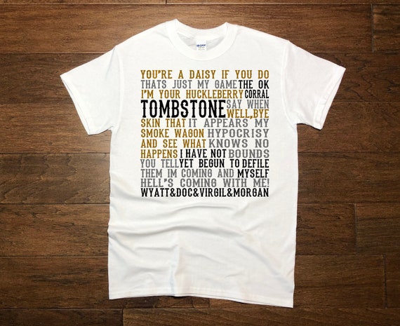 Tombstone T Shirts Tee Shirt Doc Holiday Hypocrisy No Bounds Tombstone T Shirts Tee Shirt Doc Holiday Hypocrisy No Bounds
