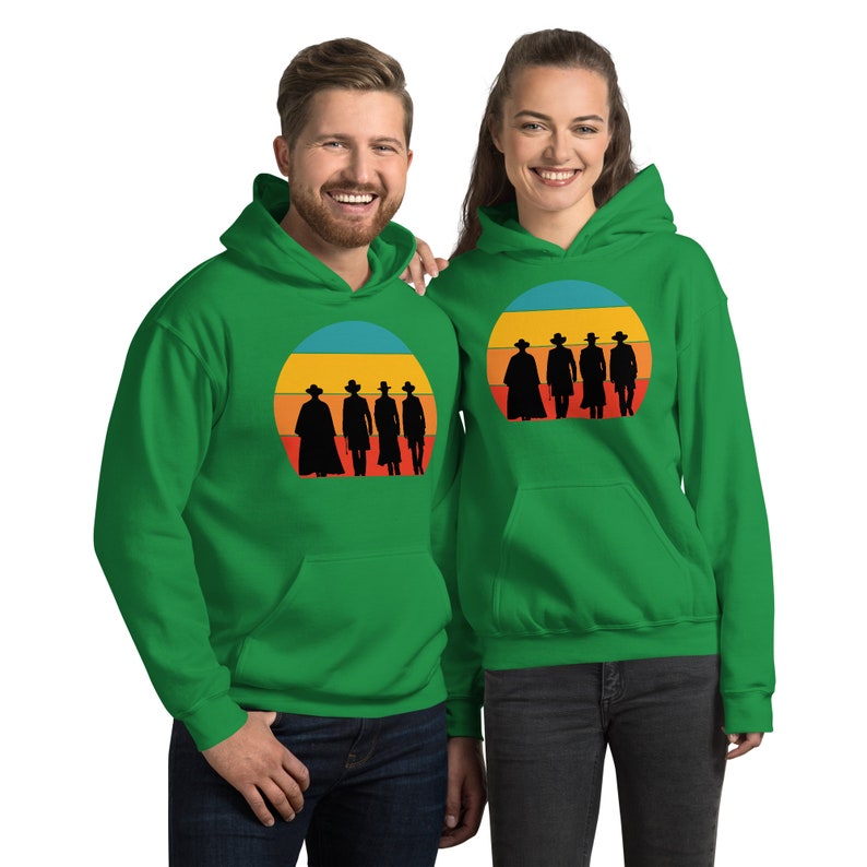 Tombstone Retro Sunset Silhouette Unisex Hoodie image 6