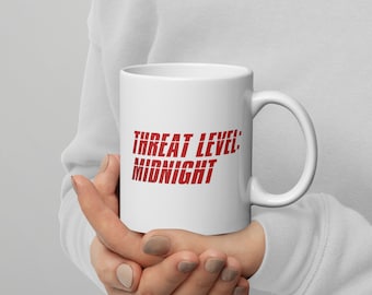 Threat Level Midnight - 11 Ounce White glossy mug