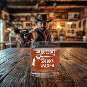 Tombstone Whiskey Glass: Wild West Wyatt Earp Quote, 10.5 oz Rocks Glass