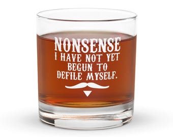 Doc Holliday Whiskey Glass: Tombstone Quote Rocks Glass (10.5 oz)