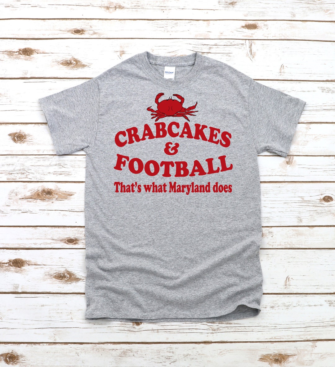 Crabcakes and Football That's What Maryland Does Unisex Tshirt Etsy