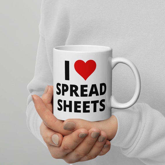 I Love Heart Spreadsheets - Plastica trasparente sottobicchiere