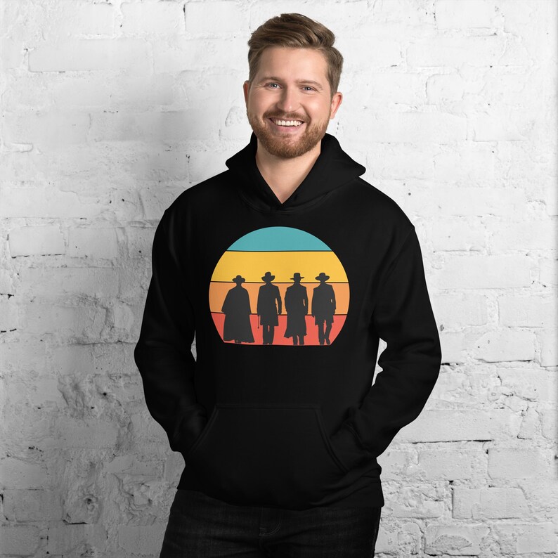 Tombstone Retro Sunset Silhouette Unisex Hoodie image 1