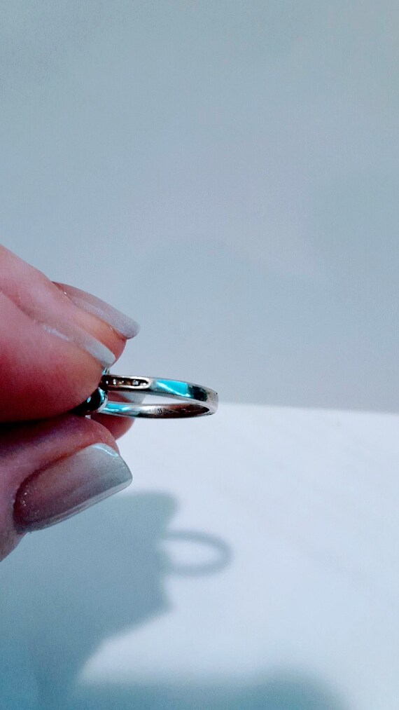 Unique Infinity Heart Shape Setting Silver Black … - image 5