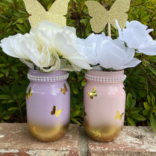 Butterfly Mason Jar Etsy