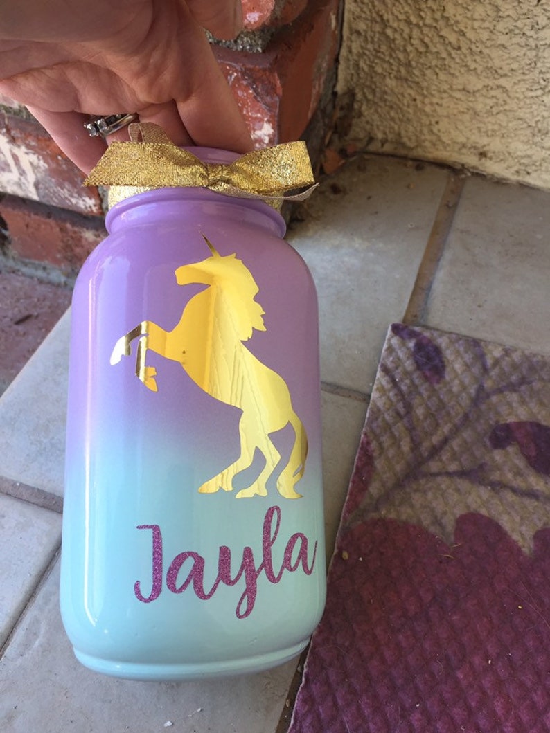 Set of 2. Unicorn Mason Jars. Unicorn Party Centerpieces. Etsy