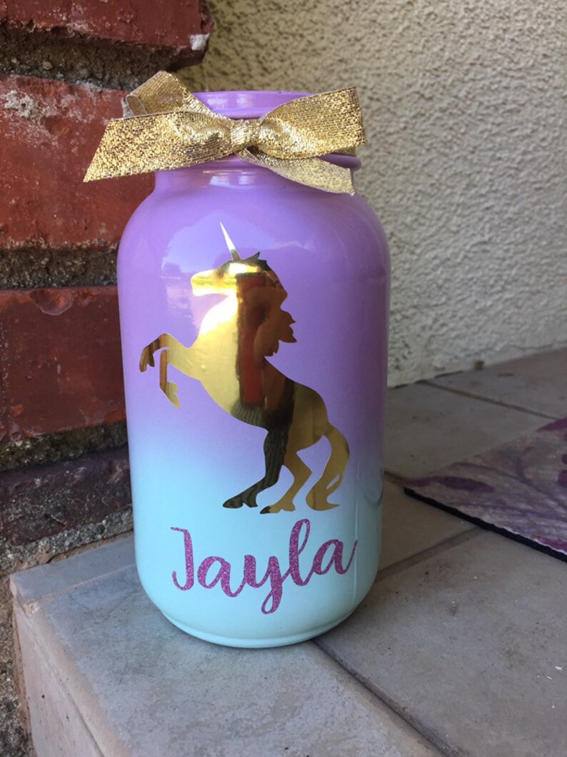 Set of 2. Unicorn Mason Jars. Unicorn Party Centerpieces. Etsy