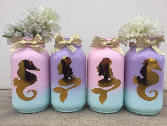 Mermaid Party Centerpieces Mermaid Party Decor Under The Sea Etsy