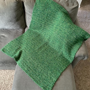 Hand Crochet Green Baby Blanket / Toddler Blanket