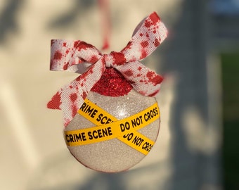 Crime Scene Christmas Ornament - Bloody Christmas