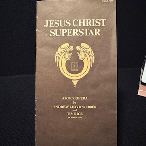 Vintage Jesus Christ Superstar Andrew Lloyd Webber Album Insert 1970
