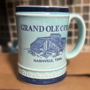 Vintage Grand Ole Opry Ceramic Mug - OPRYLAND USA Nashville Tenn Souvenir Gift Music Memorabilia Collectible Home Office Decor Folk Country