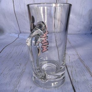 Jarra de cerveza de cristal vintage de Minnie Mouse de Disney: vaso alto con el personaje imagen 3
