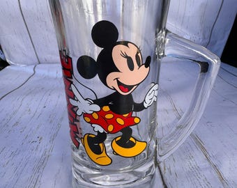 Walt Disney Productions Minnie Mouse Tall Glass Mug